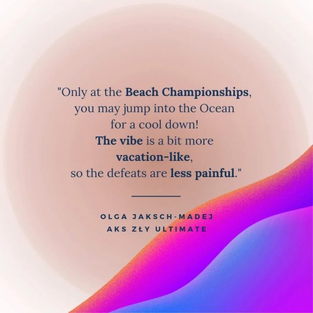 A quote from the latest post summarizing European Beach Ultimate Club Championships from @zlykosmodysk point of view! 

To read more, check out the link in bio! 🌞🥏

#beachultimatelovers #beachultimatetourney #beachultimatetournament #beachultimatefrisbee #beachultimate #beachvibesonly #frisbeetime #frisbeevibes #frisbeeteam #frisbeequotes #quotegram #quoteoftheday #blogpostalert #sportsblogger #womeninsport #teamlifestyle