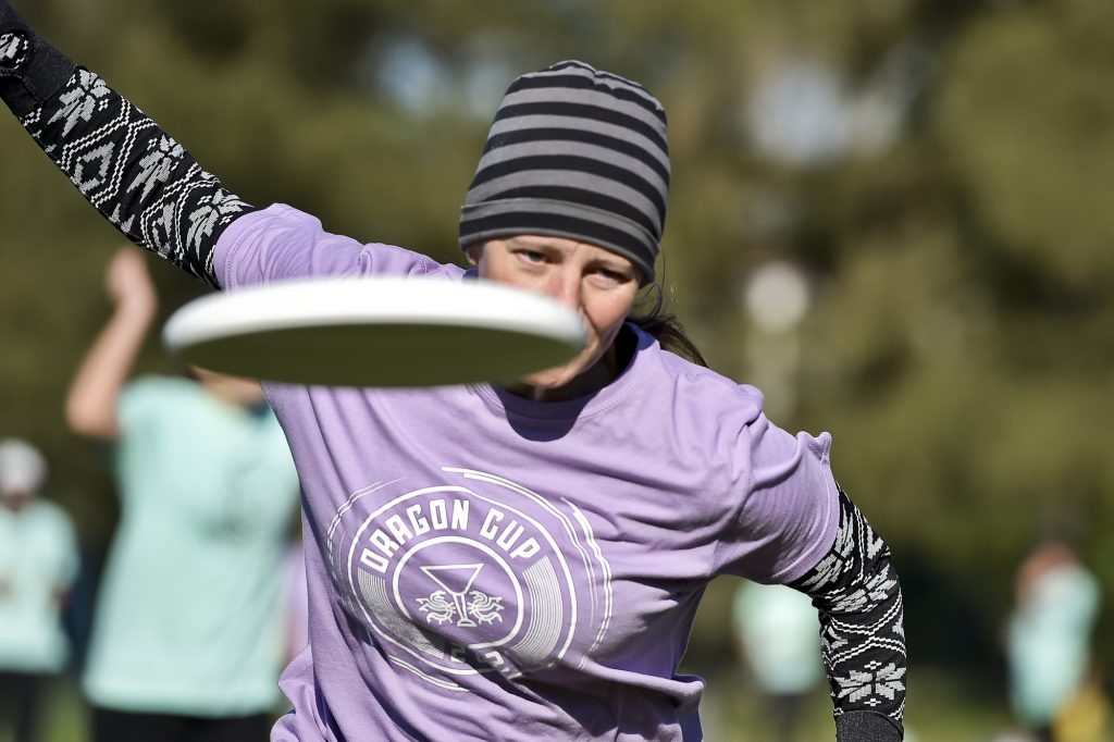 Ultimate Frisbee player at Dragon Cup hat tournament.