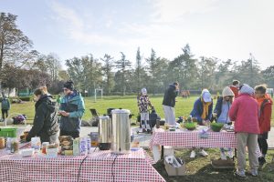 Breakfast at Dragon Cup ultimate frisbee hat tournament.