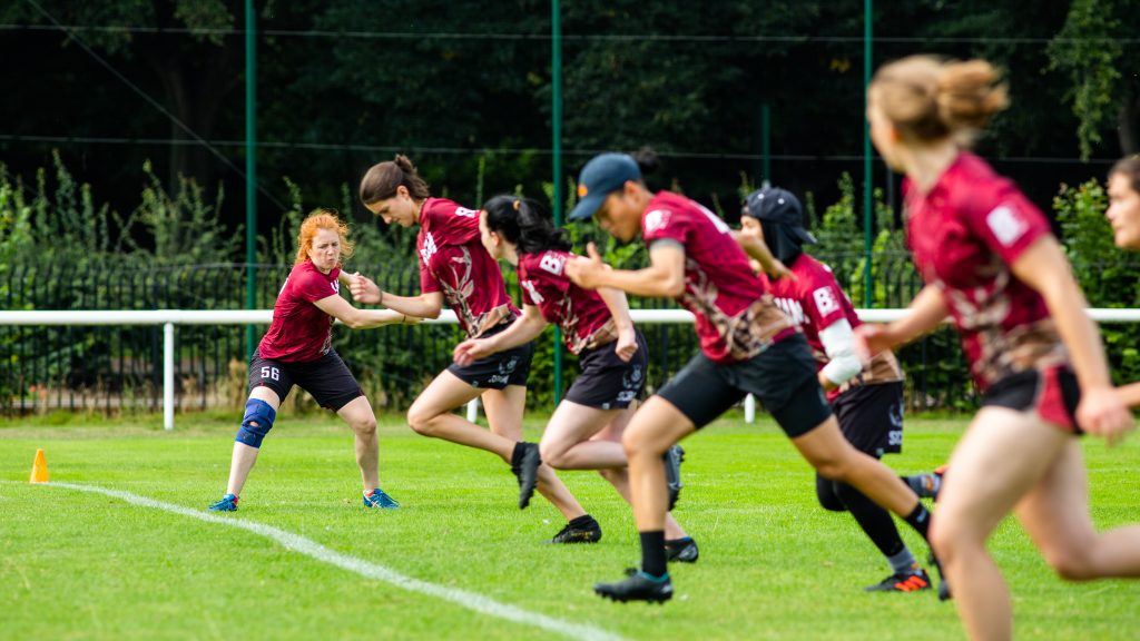 Scram Women's Ultimate Frisbee Team. Photo by Kyle O'Donovan